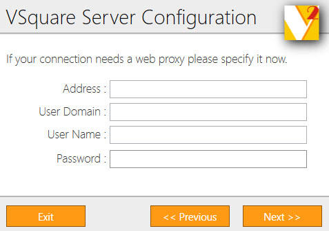 vSquare Backup - Proxy server setup