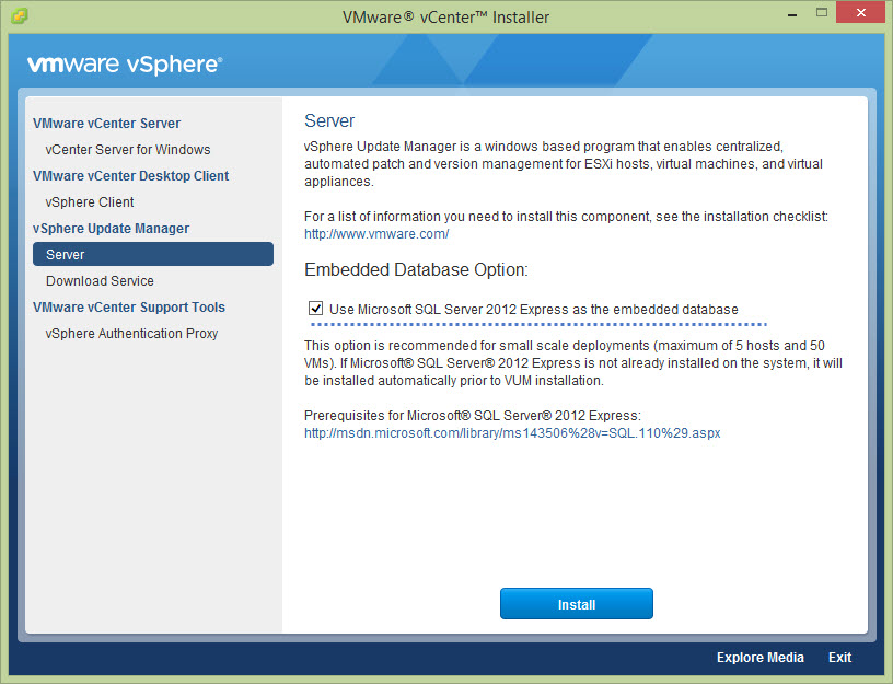 vSphere Update Manager Server