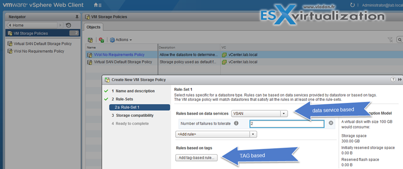 Creating and managing VM storage policies