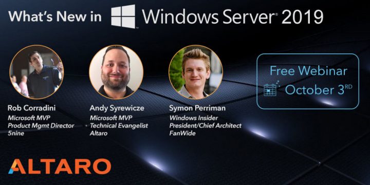 Windows Server 2019 webinar