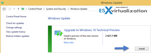 Upgrade Windows to Windows 10 via Windows update