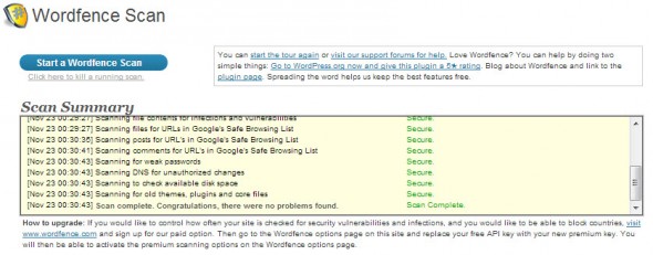 WordFence Security Plugin