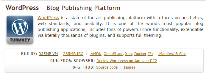 Preconfigured WordPress Appliance