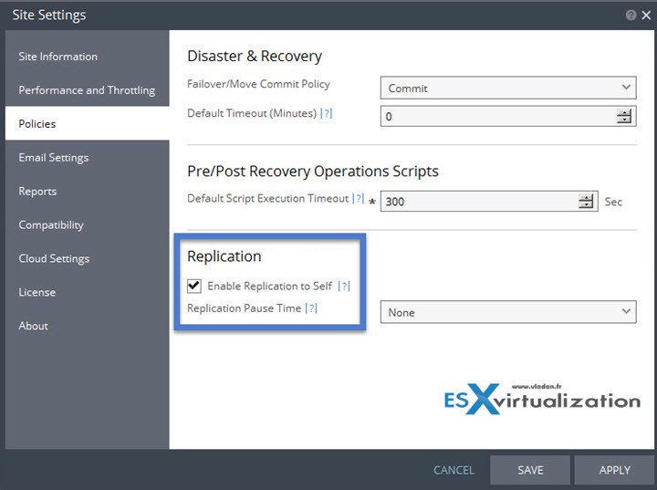 Zerto Virtual Replication - enabling replication with Single vCenter Server