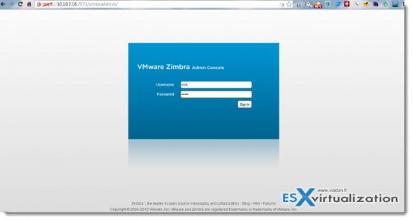 Zimbra 8 Administration Console