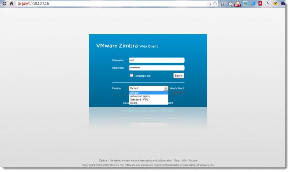 Zimbra Collaboration Suite 8 User Interface